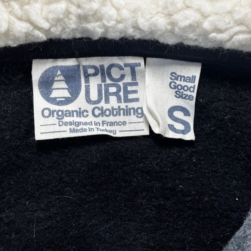 Picture Organic Clothing Sherpa Lined Hoodie‎ Jacket Women s Charcoal Blue - Picture 7 of 12